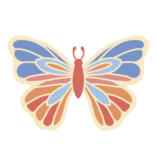 borboleta em tons pastéis Desenho PNG