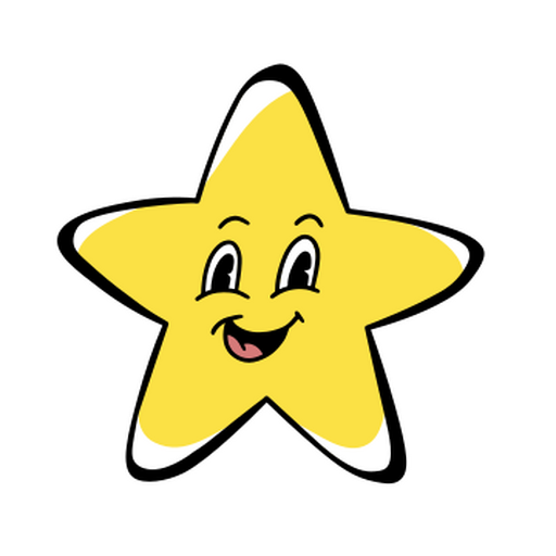 Big yellow smiling star PNG Design