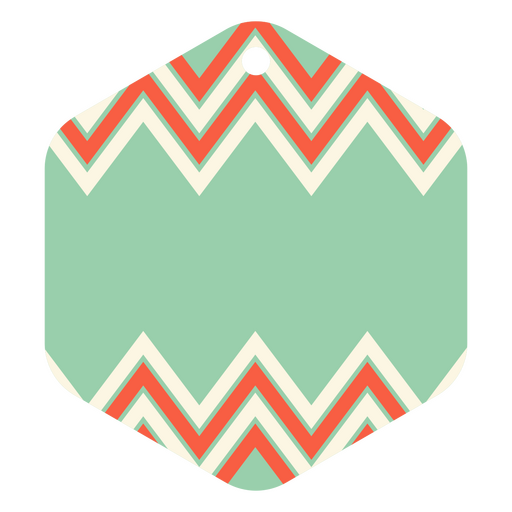 Etiqueta hexagonal patrón tribal Diseño PNG