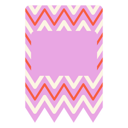Lilac label with tribal pattern PNG Design