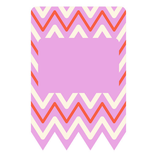 Rótulo lilás com padrão tribal Desenho PNG
