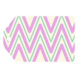 Horizontal label with zigzag pattern PNG Design