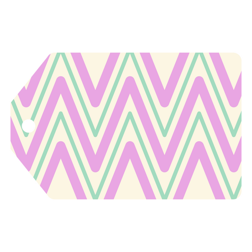 Horizontal label with zigzag pattern PNG Design