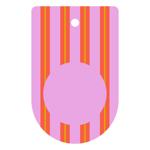 Oval striped purple label PNG Design