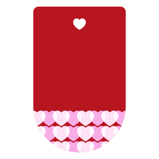 Etiqueta del día de San Valentín con corazones. Diseño PNG