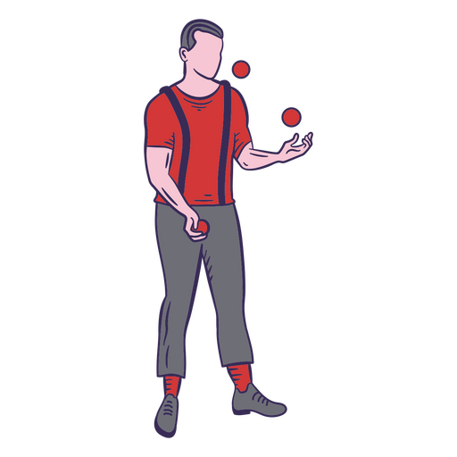 Mann jongliert mit Bällen PNG-Design
