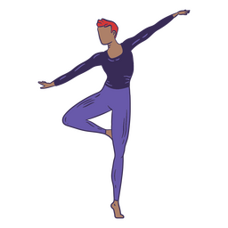 Mann macht Gymnastik PNG-Design