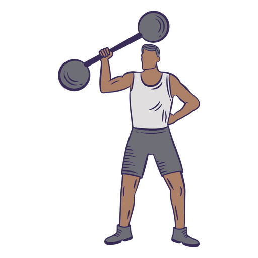 Weightlifting athlete PNG Design