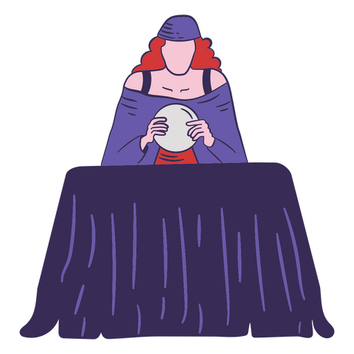 Fortune telling witch PNG Design