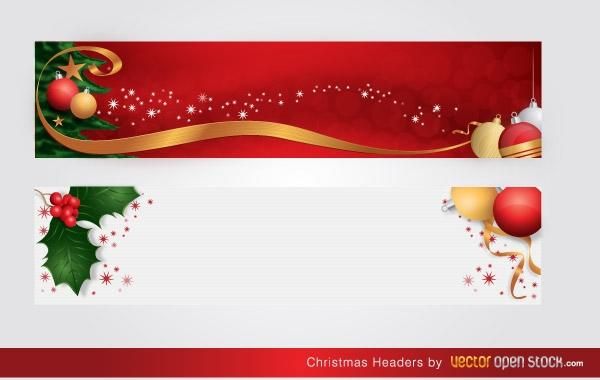 Christmas Headers - Vector Download