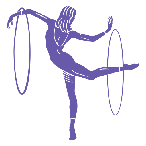 girl doing gymnastics routine PNG Design