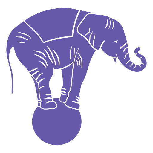 Elefant, der auf Kugel durchführt PNG-Design