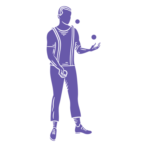 Dibujo de malabarista masculino Diseño PNG