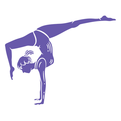 Gymnast performing her routine PNG Design
