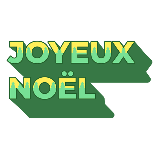 Joyeux Noel grünes Zitat PNG-Design