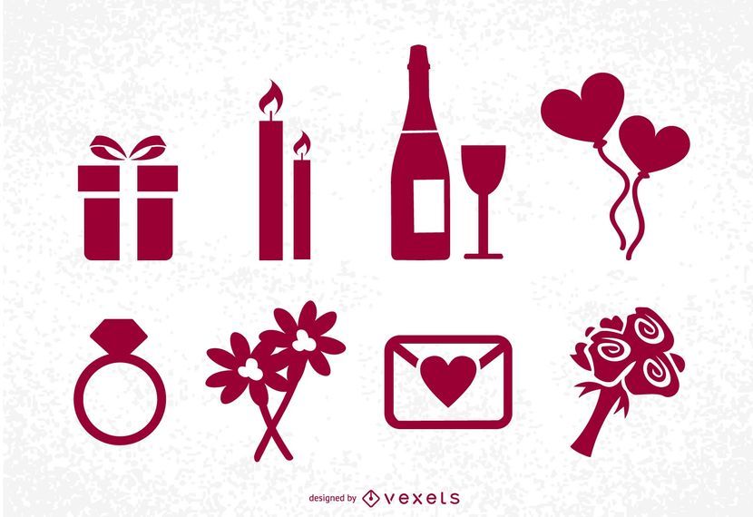 St Valentine's Day Icons Set St Valentine's Day Icons Set