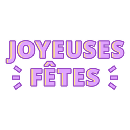 Happy holidays french vinyl PNG Design