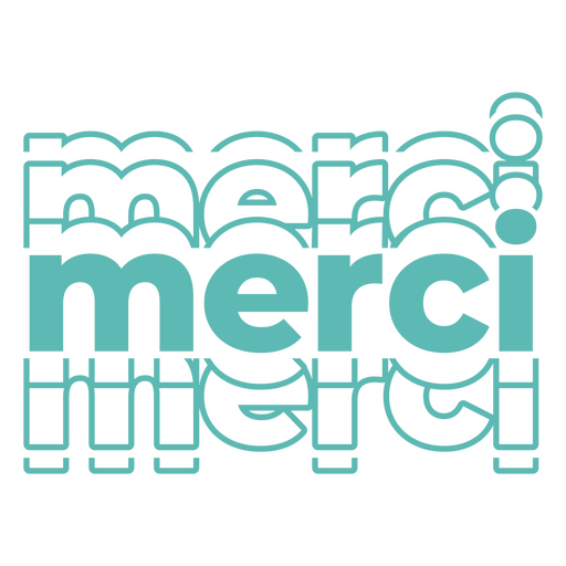 Logo with the word merci on it PNG Design