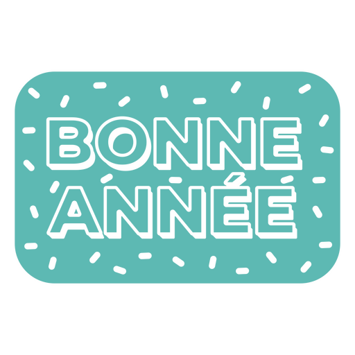 Bonne-Ann?e-Flachvinyl PNG-Design