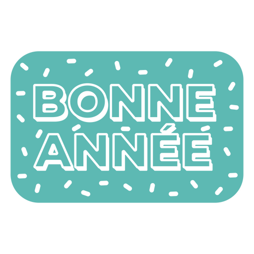 Bonne année flat vinyl PNG Design