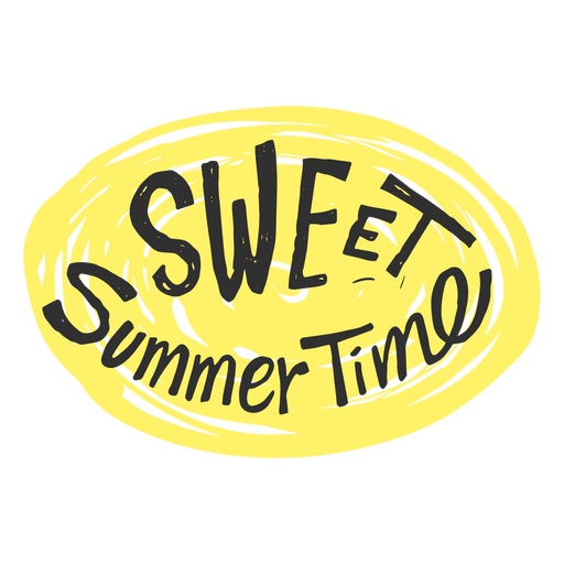 Sommerlicher Schriftzug mit limettenfarbenem Hintergrund PNG-Design