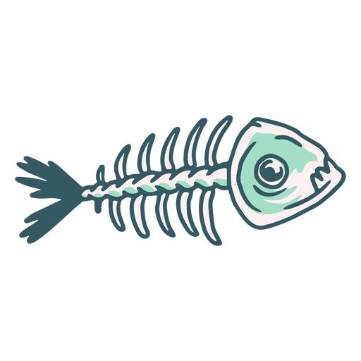 Cartoon fish skeleton PNG Design