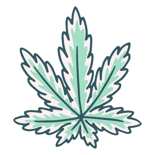 Hoja de cannabis alucinante Diseño PNG