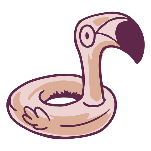 Flamingo-Schwimmer PNG-Design