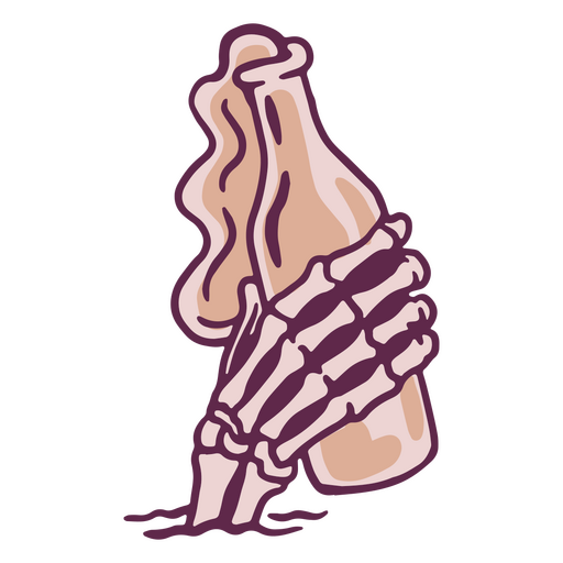 Spooky hand holding a drink PNG Design