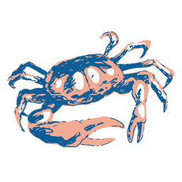 Big Red And Blue Crab PNG & SVG Design For T-Shirts