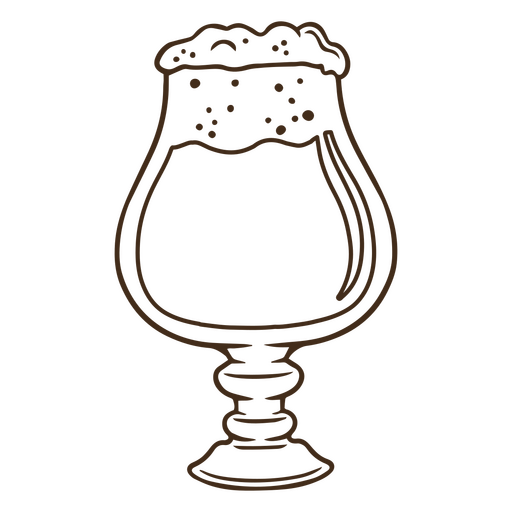 Small glass of bubbly beer PNG Design