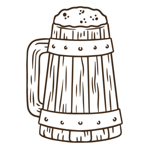 Grande caneca de ilustração de cerveja Desenho PNG