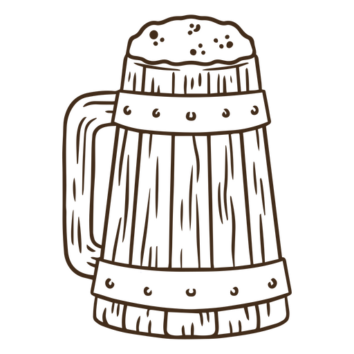 Large pint of beer illustration PNG Design