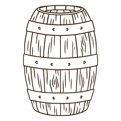 Drawing of beer barrel PNG Design