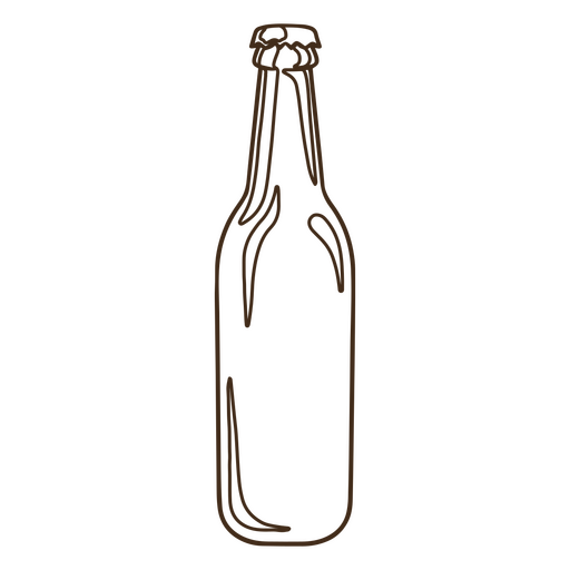 Botella de cerveza descorchada Diseño PNG