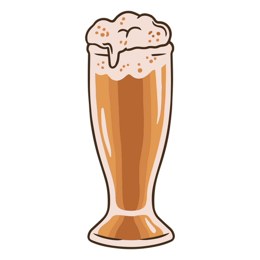 Craft beer glass PNG Design