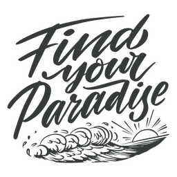 Paradies-Sommer-Schriftzug PNG-Design