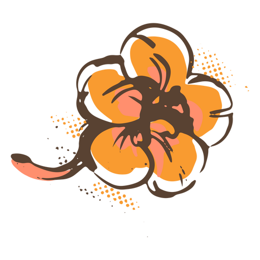 Hawaiianische Orangenblüte PNG-Design