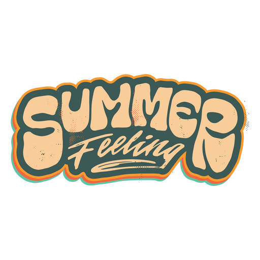 Summer feeling - lettering design PNG Design