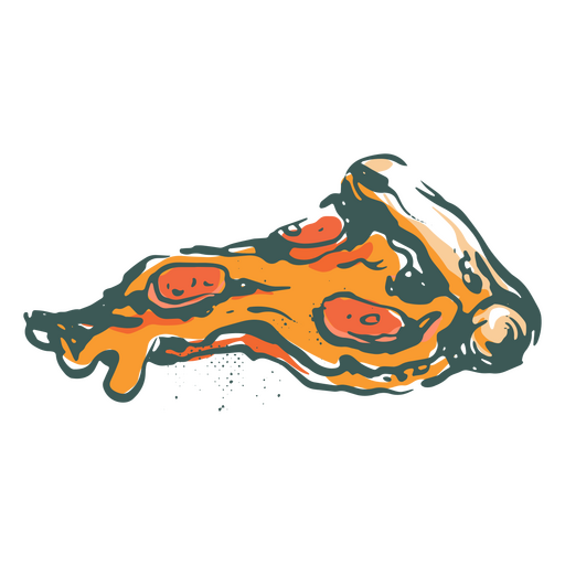 Ilustração de fatia de pizza de pepperoni Desenho PNG