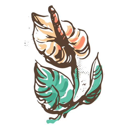 Desenho de flor de calla Desenho PNG