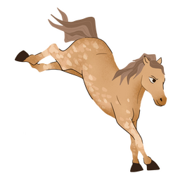 Design PNG E SVG De Cavalo Marrom Escuro Pulando Para Camisetas