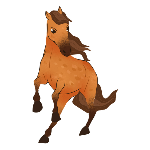 Cavalo marrom escuro galopando Desenho PNG