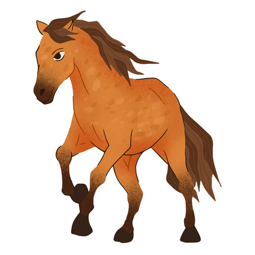 cavalo mestiço galopando Desenho PNG