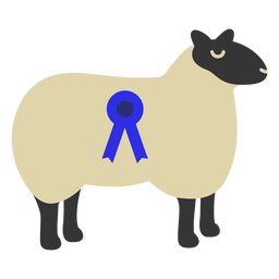 Sheep with fair ribbon PNG Design