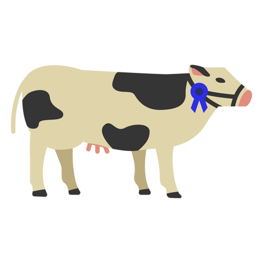 Vaca com ilustração de fita justa Desenho PNG