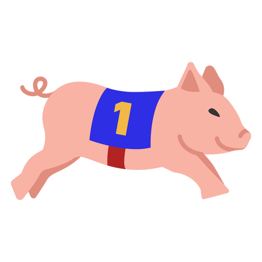 First place competition pig PNG Design