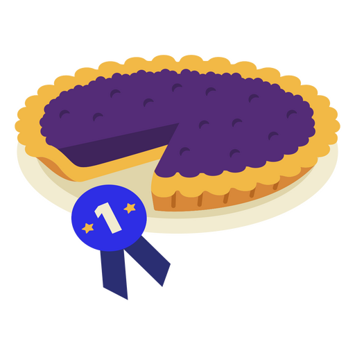 First place blackberry pie PNG Design