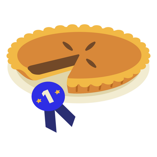 Torta de abóbora primeiro lugar Desenho PNG