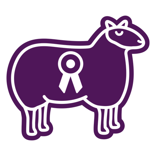 Schaf mit Wettkampfbogen PNG-Design
